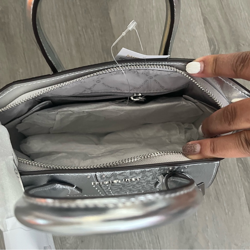Michael Kors Silver Mini Bag - Picture 3 of 11